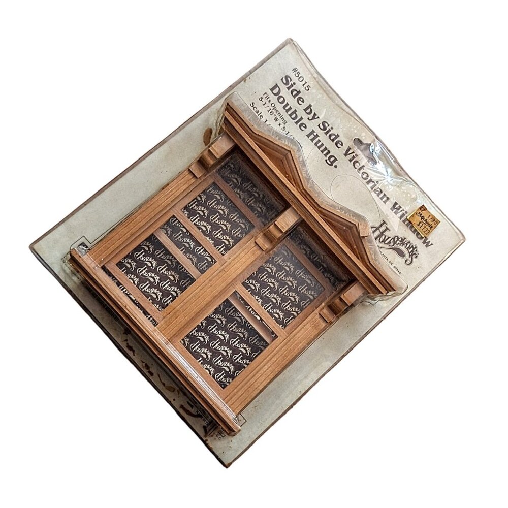 Miniature Side by Side Victorian Double Hung Working Window 1/12 Scale